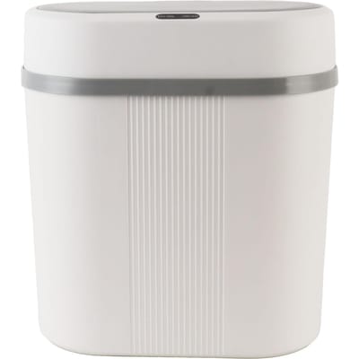 12L Slimme Prullenbak Batterijgevoed Bewegingssensor Automatische Inductie Afvalbak voor Slaapkamer white