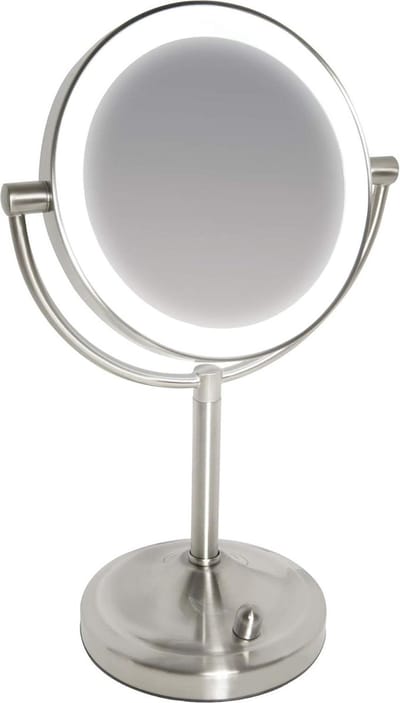 Dubbelzijdige LED Make-Up Spiegel met Dimbare Verlichting - Badkamer Accessoire voor Perfecte Styling - 7x Vergroting vanuit alle Hoeken