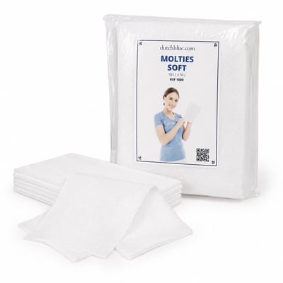 Dutchblue® Molton Soft 50 stuks Wegwerp Washandjes – 21x15 cm – Zacht & Sterk – Hygiënisch