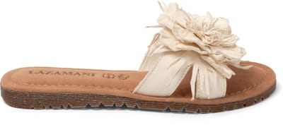 Lazamani - Zinnia Dames Slippers Leer Offwhite - Maat 42