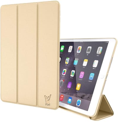 Hoes geschikt voor iPad Air 2019 10.5 inch - Trifold Book Case Kunstleer Tablet Hoesje Goud