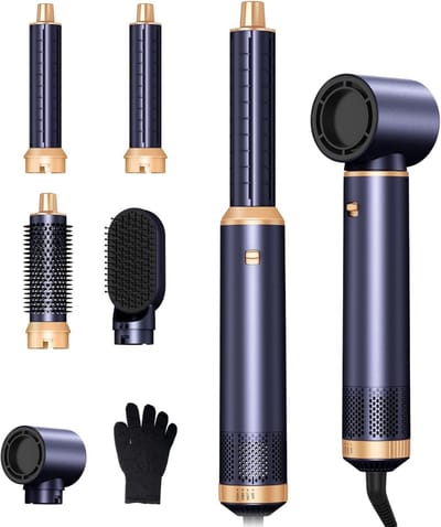 Thuys – Fohnborstel – Krulborstel – Krultang 5 in 1 – Blauw goud