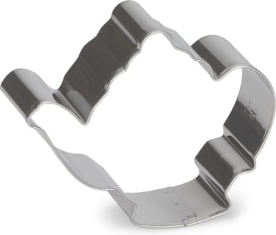 uitsteekvorm Theepot 7 cm RVS zilver