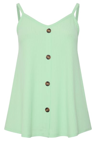 Yours Mintgroene Geribbelde Swingtop Size 42