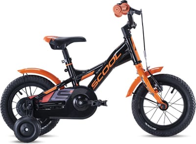 s'cool XXlite alloy 12 Kinderen, zwart/oranje