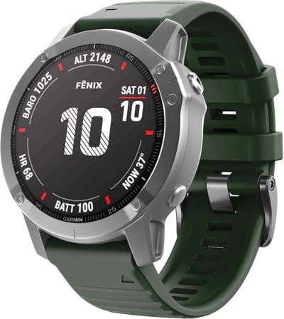Strap-it siliconen bandje geschikt voor Garmin Fenix 9 (Pro) 51mm / Fenix 8 (Pro) 51mm / Garmin Fenix 7x (Pro - Sapphire Solar) / Fenix 6x (Pro - Sapphire) / Fenix 5x (Plus) / Fenix 3 / Epix Pro (Gen 2 - 51mm) / Enduro 1-2-3 / Quatix 7x-8 (51mm)