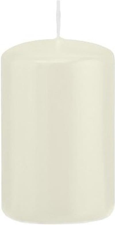 Trend Candles Cilinderkaars/stompkaars - ivoorwit - 5 x 8 cm - 18 branduren - met brandvertragende folie
