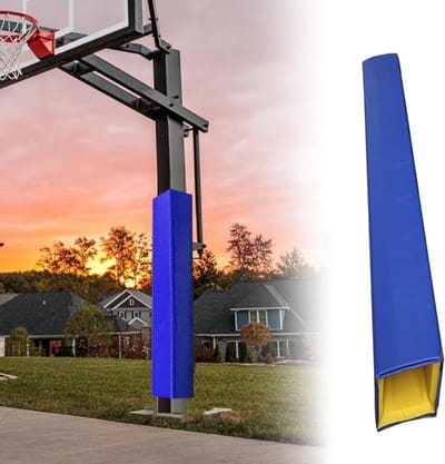 Basketbalpaal bescherming - Paalhoes paalvulling - Veilige sportruimte - Waterdicht UV-beschermd - 1" dikke kern - Zwart