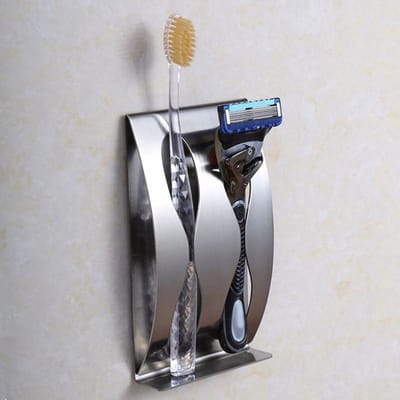 Finnacle - "RVS Tandenborstelhouder & Scheermeshouder - Perfect voor je Badkamer - Maak Tandenpoetsen gemakkelijk!"