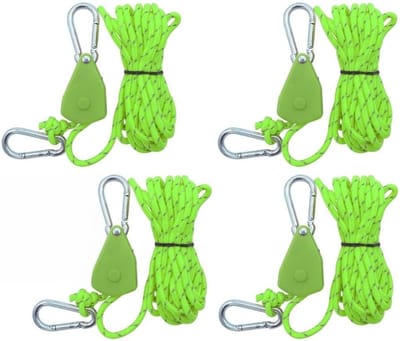 Verstelbare Reflecterende Tentlijnen met Spanner - 4mm Nylon Koord voor Kamperen, Tenten en Buitenactiviteiten
