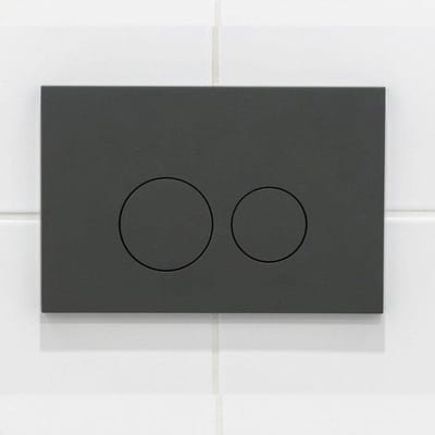 FugaFlow Efficiente Press Bedieningsplaat - bedieningspaneel voor Geberit UP320 inbouwreservoir - dualflush - ronde knoppen - kunststof mat antraciet -