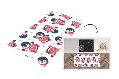 Keukenloper - Loper keuken - Pinguïn - Patronen - Sterren - 120x60 cm - Keukenloper vinyl