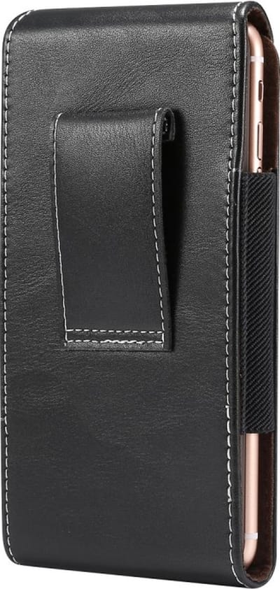 Leren flip tasje hoesje - Bevestiging broek riem - Oppo A17