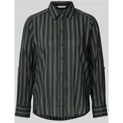 Regular fit overhemdblouse van katoenmix met zijsplitten