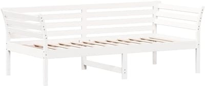 Slaapbank Grenenhout - Bedbank Ledikant - Slapen Relaxen - Massief Houten Frame - 90x190 cm - Wit