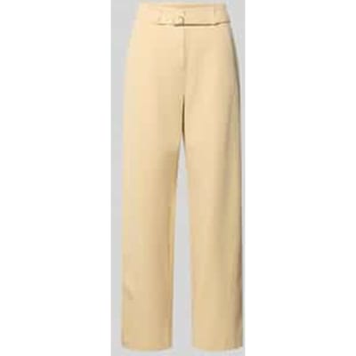 Stoffen broek met riem en steekzakken