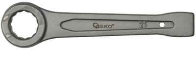 GEKO Ringsteeksleutel - 21mm - Voor zwaar werk - Chroom-vanadium staal
