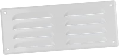 Ventilatierooster met Insectenhor - 260x105mm - Metalen Toevoer- en Afvoerrooster - Staal, Wit