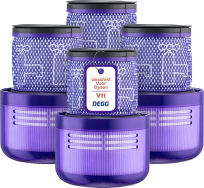 DEGG® - Hepa Filter Geschikt voor Dyson V11 & V15 - Wasbaar - Vervangt Dyson V11 & V15 Filter - Onderdelen - Duurzaam - Premium Kwaliteit - 4 STUK(S)
