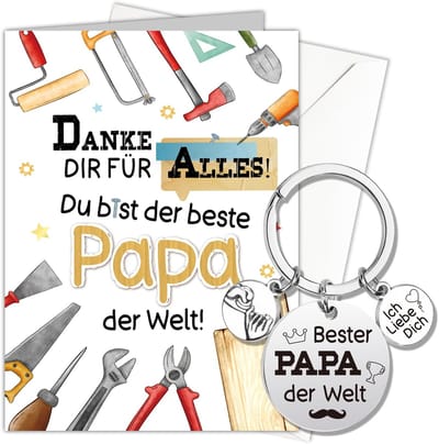 Dailygoods- Vaderdagkaart voor papa - Vaderfeestkaart - Cadeau voor Vaderdag - Kaart voor papa - Unieke kaart - Persoonlijke boodschap - Kaart Voor Vader