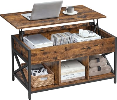 VASAGLE - Salontafel - Bijzettafel - Met Verstelbaar Blad - Voor Woonkamer - Modern Design