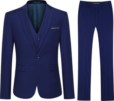 ALLTHEMEN Heren 3-Piece Suit - Heren casual pak voor zaken - S