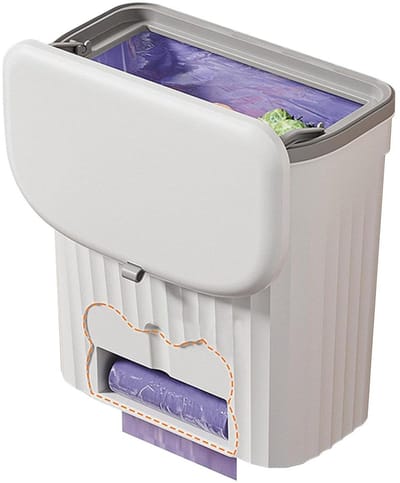 Keuken Compostbak - Afvalbak Aanrecht - Keuken Afval Scheiden - Zonder Installatie - 29 x 27 x 16 cm - Grijs