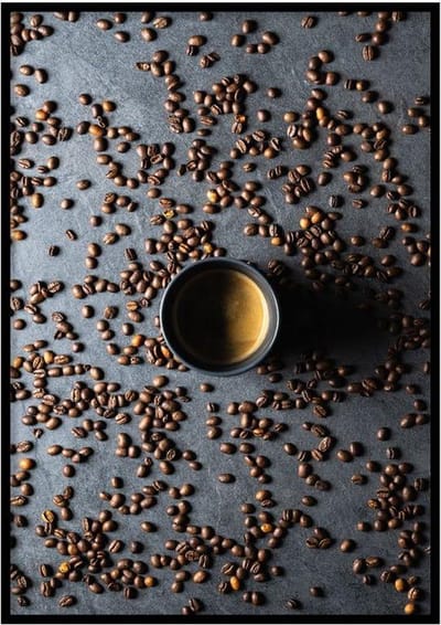 Poster Koffiebonen - 50x70cm - Poster Koffie en Keuken - WALLLL