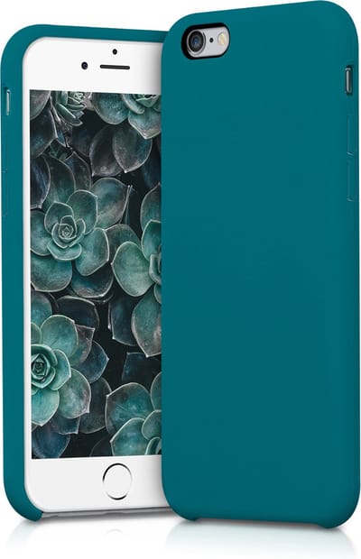 kwmobile telefoonhoesje geschikt voor Apple iPhone 6 / 6S - Hoesje met siliconen coating - Smartphone case in mat petrol