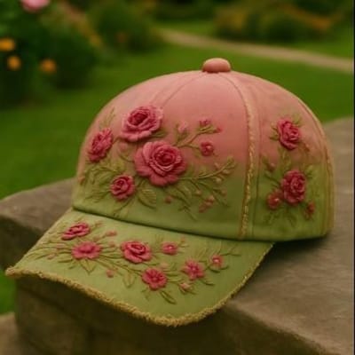Elegante En Elegante Dames Baseball Creatief Cadeau Polyester Unisex Hoed Vintage Ademende Bloemenpet Retro Geborduurde Hoed brown