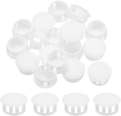 Gatstoppen Kunststof - Afdekkappen Plaatgaten - Meubels Afwerken - Duurzaam Nylon Materiaal - 16 mm 32 Stuks - Wit
