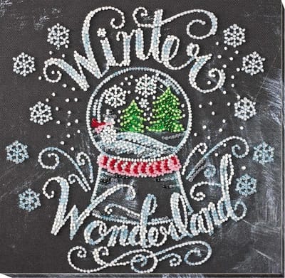 Borduurpakket met Kraaltjes - PARELS - WINTER WONDERLAND - ABRIS ART