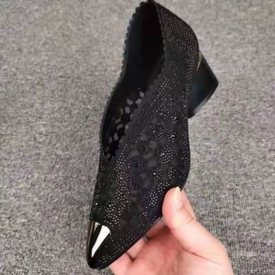 Dames Sandalen Platte Schoenen Lente Herfst Nieuw Kristal Ademend Wesh Mode Instapper Gladiator Loafers Casual Damesschoenen 41 zwart