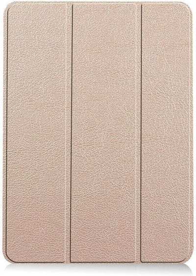 Hoes geschikt voor iPad Air 5 bookcase Goud - Hoes geschikt voor iPad air 2022 hoes 10.9 - Hoes geschikt voor iPad Air 5 smart case Kunstleer - Hoes geschikt voor iPad air 2020 hoes Trifold Smart hoesje