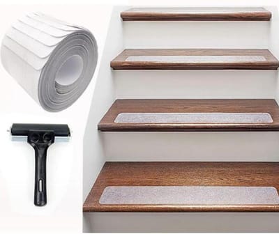 15 stuks antislipstrips trapset transparant waterdichte trapmatten - zelfklevend traptapijt - installatierol - kinderen ouderen huisdieren - veiligheidstrook