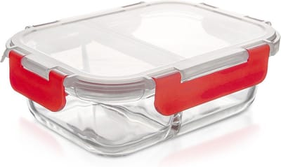Voedselcontainer Glas met Deksel en Pakking Split 1,3 l - Vershoudbakjes - Vershouddoos - Bakjes - Diepvriesbakjes - Vershouden