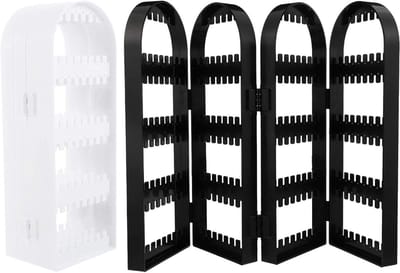 Oorbellen Houders - Sieraden Organizer - Sieraden Opbergen - Creatief Vouwontwerp - 2 Stuks - Zwart