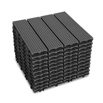 Terrastegels 6m² houten tegels 30x30 cm 66 stuks Terrastegels van hout met kliksysteem voor terras/balkon