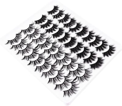Nepwimpers Vol - Kunstwimpers Valse Wimpers - Make-up Aanbrengen - Natuurlijk Uitziend - 20 Paar - Zwart