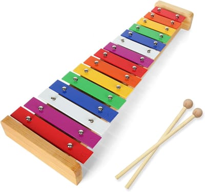 15-Tons Houten Regenboog Xylofoon voor Kinderen - Inclusief 2 Slaghoutjes