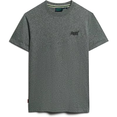 Superdry Vintage Logo Emb Tee Heren T-Shirt - Asphalt Grey Grit - Maat S
