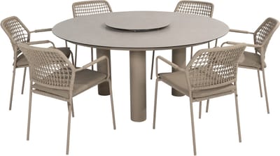 Barista Donato dining tuinset 160xH75 cm 7 delig keramiek latte Taste 4SO