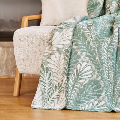 Boraboi® Katoenen Deken- 150x200 cm , (Groen,wit) 400 GSM – Dubbelzijdig – Vier Seizoenen