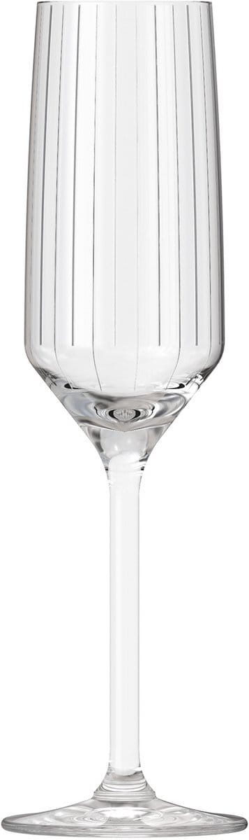 Royal Leerdam - Carré Optics - Champagneflutes - Set van 6 - 22,5 cl - Champagneglazen