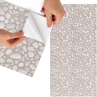 Tulup Meubelfolie - Mozaïek van steen Decoratiefolie Zelfklevend - 75x150 cm - Beige Meubelfolie - Plakfolie Meubels - Minimalist Meubelfolie - Decoratiefolie Zelfklevend - Slaapkamer decoratie - Texturen