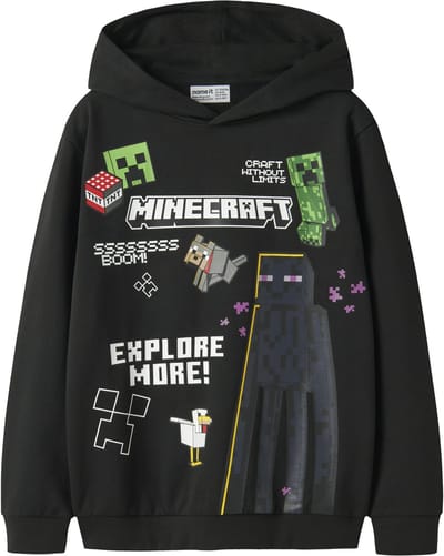 NAME IT - NKMJU MINECRAFT NREG SWE WH NOOS BRU BFU - Jongens - Sweaters