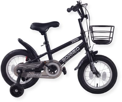 Buxibo - Kinderfiets voor Jongens - Borneo - 12 Inch - Zwart