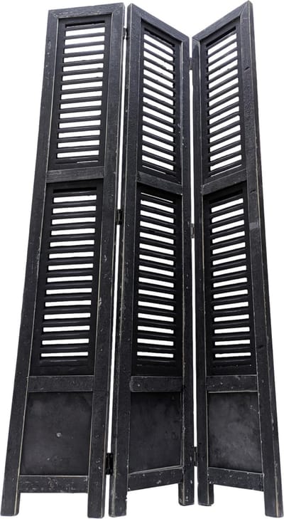 Shutter zwart old Dutch 118 cm - Raamscherm robuust hout | Inspiring Minds