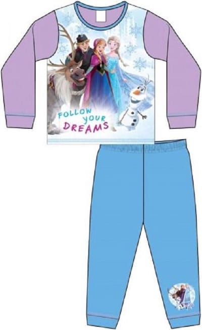 Frozen pyjama - maat 86/92 - Follow your Dreams meisjespyjama - blauw met paars