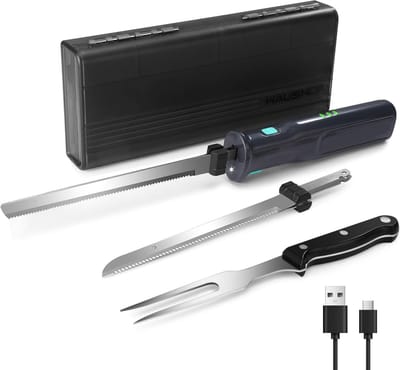 DailySupplies® Elektrisch Broodmes - Broodsnijder Hulpmiddel - Keukenmes - Mes - Zwart